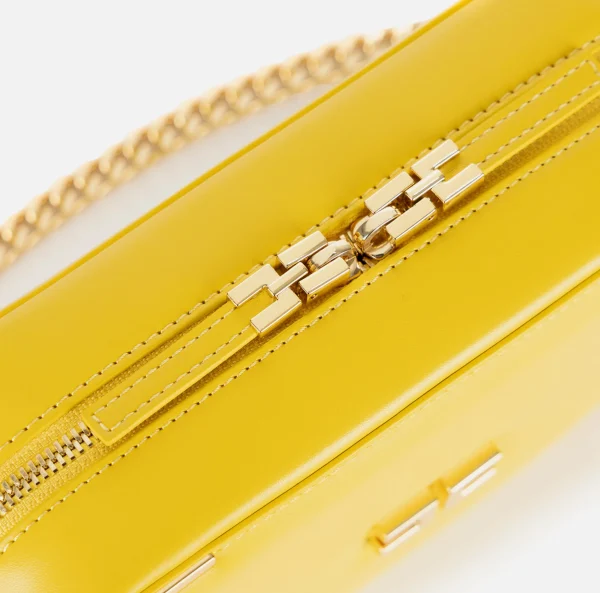 Elisabetta Franchi Borse A Tracolla^Borsa a tracolla in materiale effetto pelle con angoli in metallo Mimosa