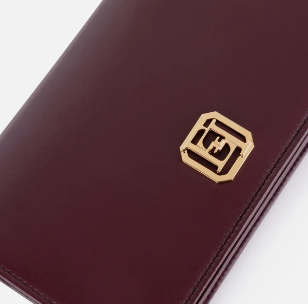 Elisabetta Franchi Borse A Tracolla^Borsa a tracolla in nappa con placca logo RougeNoir