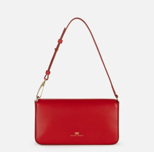 Elisabetta Franchi Borse A Spalla^Borsa a tracolla in pelle con logo embossed RedPassion