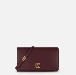 Elisabetta Franchi Borse A Tracolla^Borsa baguette in nappa con placca logo RougeNoir