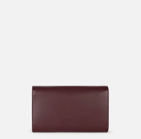 Elisabetta Franchi Borse A Tracolla^Borsa baguette in nappa con placca logo RougeNoir