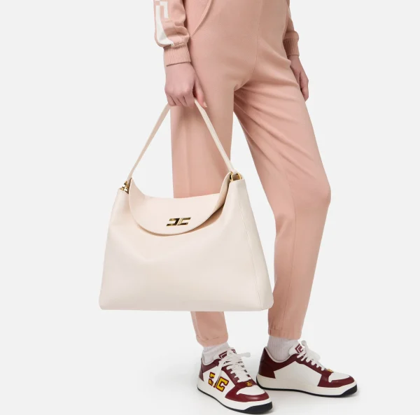 Elisabetta Franchi Borse A Spalla^Borsa hobo Avenue Bag grande Burro