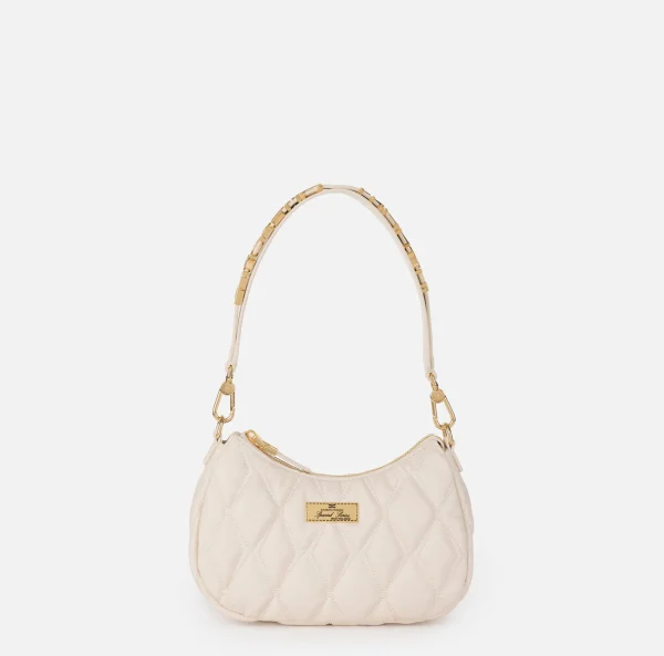 Elisabetta Franchi Borse A Spalla^Borsa hobo in tessuto embossed con lettering Lattice