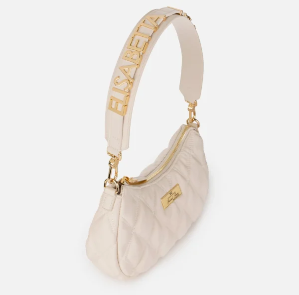 Elisabetta Franchi Borse A Spalla^Borsa hobo in tessuto embossed con lettering Lattice