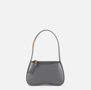 Elisabetta Franchi Borse A Spalla^Borsa hobo mini in nappa lucida Steel