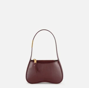 Elisabetta Franchi Borse A Spalla^Borsa hobo mini in nappa lucida RougeNoir