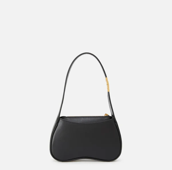 Elisabetta Franchi Borse A Spalla^Borsa hobo mini in nappa lucida Nero
