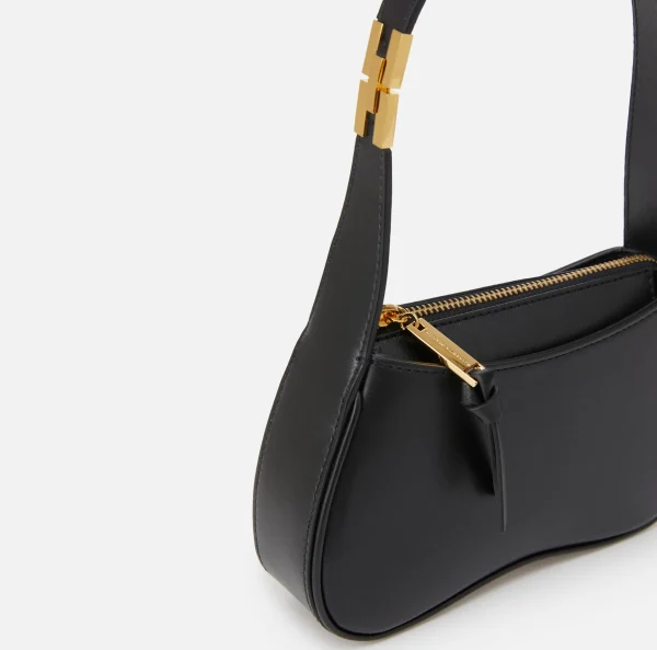 Elisabetta Franchi Borse A Spalla^Borsa hobo mini in nappa lucida Nero
