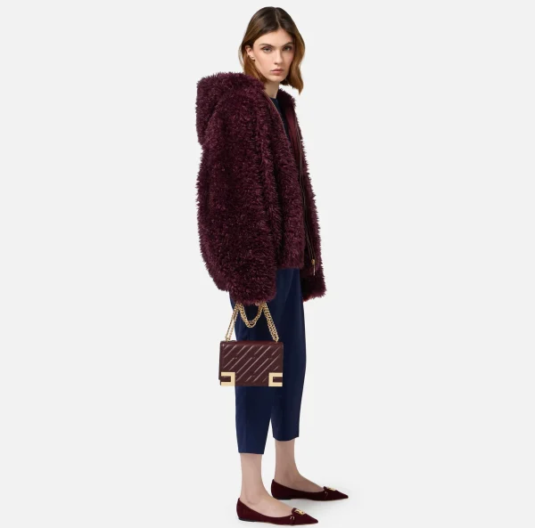 Elisabetta Franchi Borse A Tracolla^Borsa media matelassé con tracolla RougeNoir