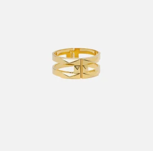 Elisabetta Franchi Bijoux^Bracciale rigido in metallo dorato OroGiallo