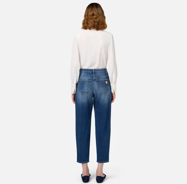 Elisabetta Franchi Camicie E Bluse | Top, T-Shirt & Body^Camicia body in georgette jacquard lettering Avorio