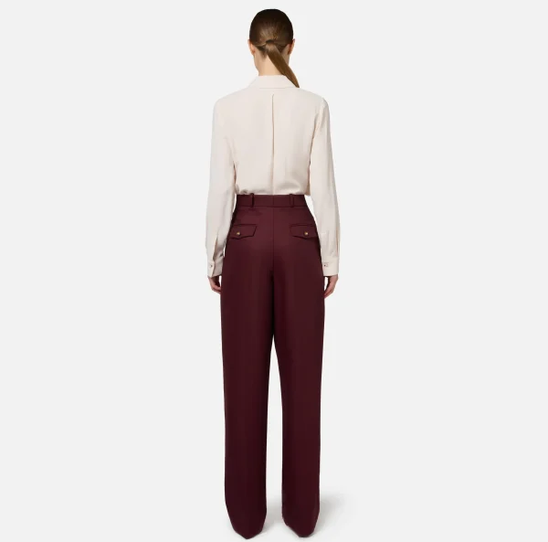 Elisabetta Franchi Camicie E Bluse^Camicia in georgette con patte ricamate Lattice