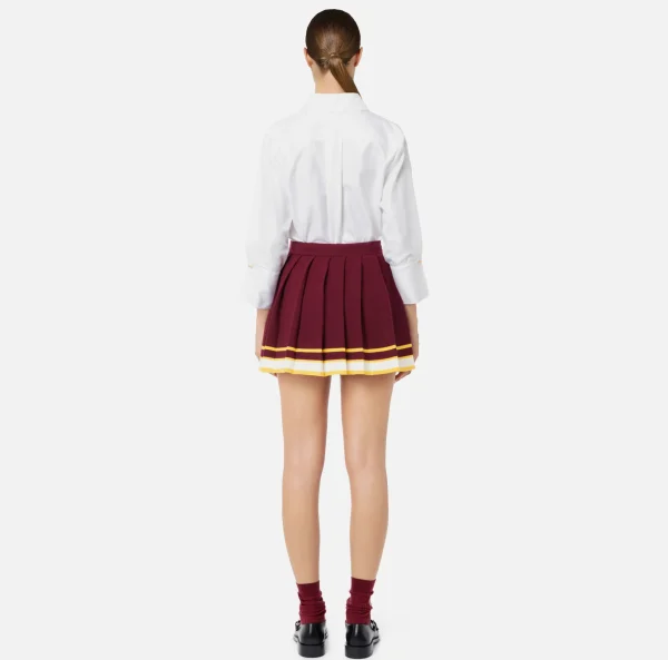 Elisabetta Franchi Camicie E Bluse^Camicia in popeline chevron con pinces Bianco