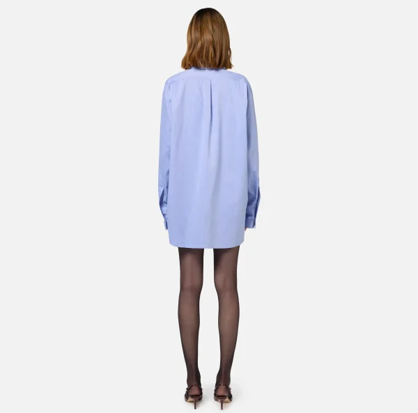 Elisabetta Franchi Camicie E Bluse^Camicia in popeline con etichetta in organza ricamata Oxford