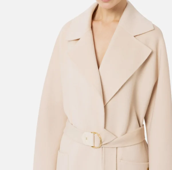 Elisabetta Franchi Capispalla^Cappotto vestaglia in lana Lattice