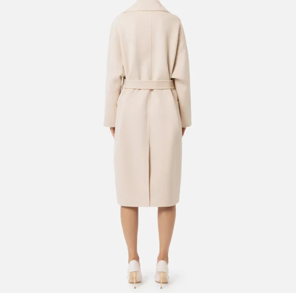 Elisabetta Franchi Capispalla^Cappotto vestaglia in lana Lattice
