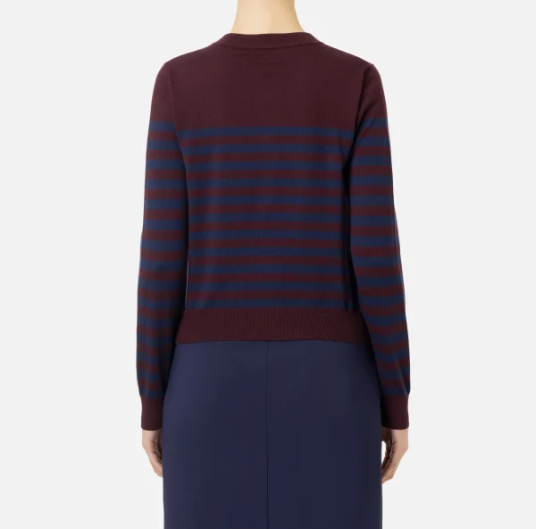 Elisabetta Franchi Maglieria E Felpe^Cardigan in lana a righe Oro