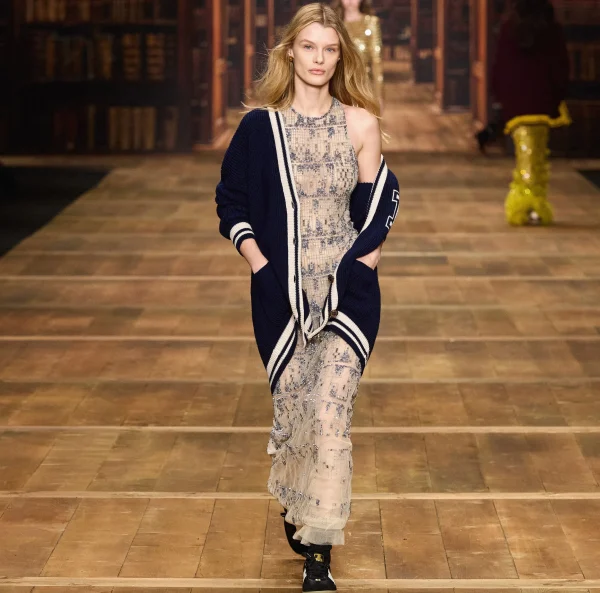 Elisabetta Franchi Maglieria E Felpe^Cardigan in lana tipo college Navy/Burro
