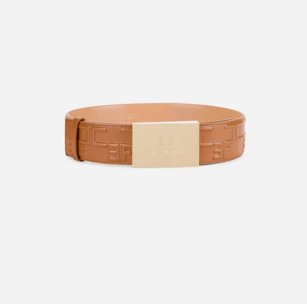 Elisabetta Franchi Cinture^Cintura Bold Monogram Cuoio