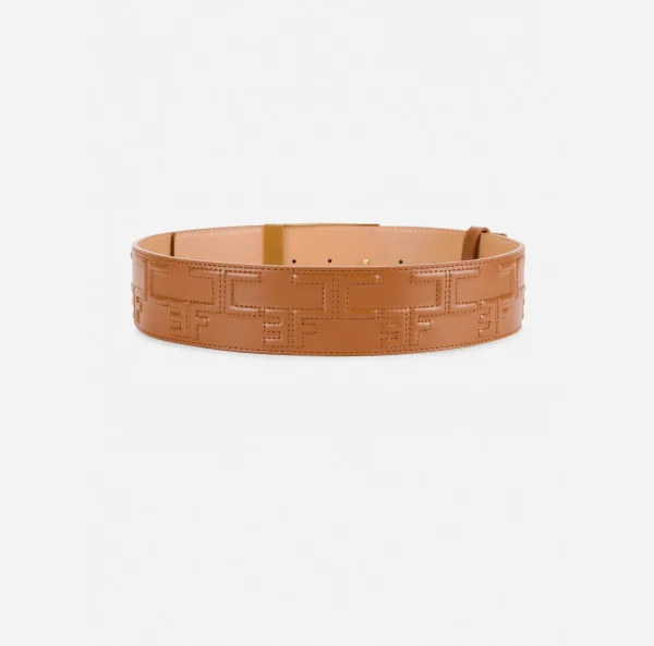 Elisabetta Franchi Cinture^Cintura Bold Monogram Cuoio