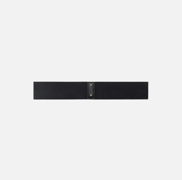 Elisabetta Franchi Cinture^Cintura in elastico con placca logo Nero