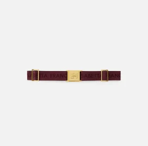 Elisabetta Franchi Cinture^Cintura in elastico jaquard logo e placca logata RougeNoir