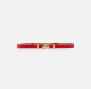 Elisabetta Franchi Cinture^Cintura in materiale sintetico effetto pelle con gancio RedPassion