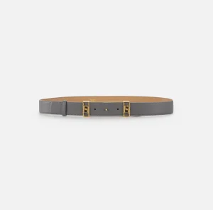 Elisabetta Franchi Cinture^Cintura in materiale sintetico effetto pelle con passanti logo Steel