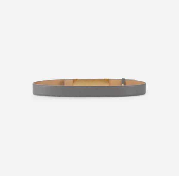 Elisabetta Franchi Cinture^Cintura in materiale sintetico effetto pelle con passanti logo Steel