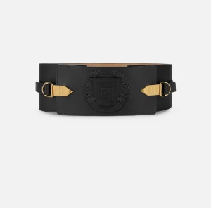 Elisabetta Franchi Cinture^Cintura in pelle a portafoglio con logo Nero