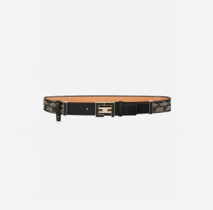 Elisabetta Franchi Cinture^Cintura Monogram Liquirizia/Nero