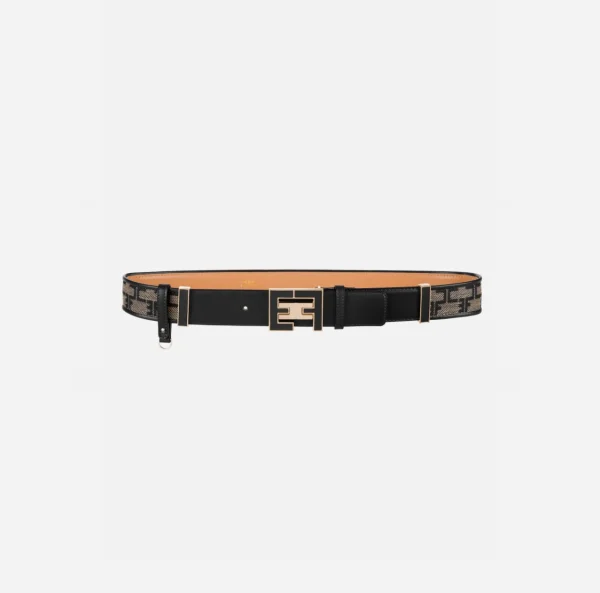 Elisabetta Franchi Cinture^Cintura Monogram Liquirizia/Nero