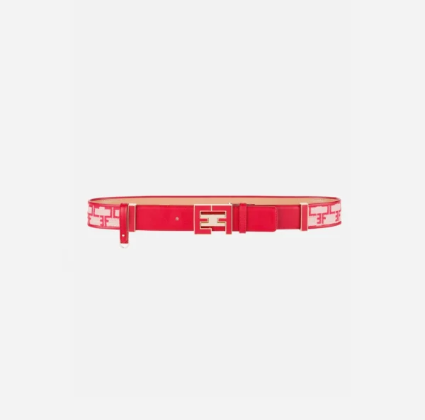 Elisabetta Franchi Cinture^Cintura Monogram Burro/Rosso