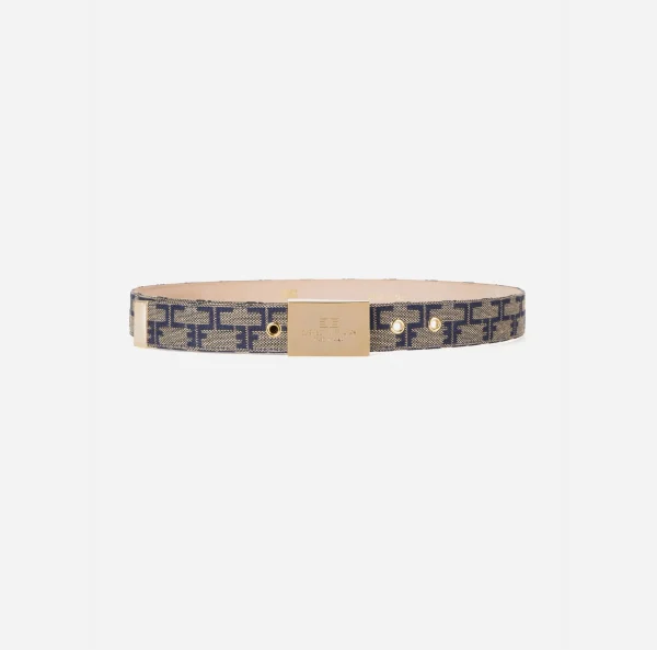 Elisabetta Franchi Cinture^Cintura Pattern Monogram Cammello/Blu