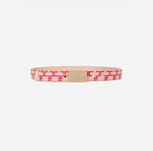 Elisabetta Franchi Cinture^Cintura Pattern Monogram Burro/Rosso