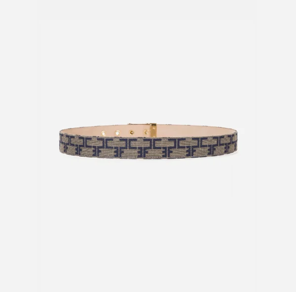 Elisabetta Franchi Cinture^Cintura Pattern Monogram Cammello/Blu