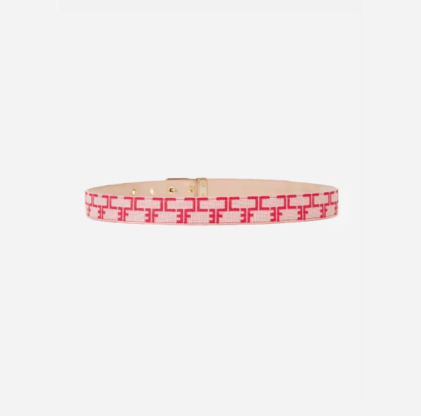 Elisabetta Franchi Cinture^Cintura Pattern Monogram Burro/Rosso