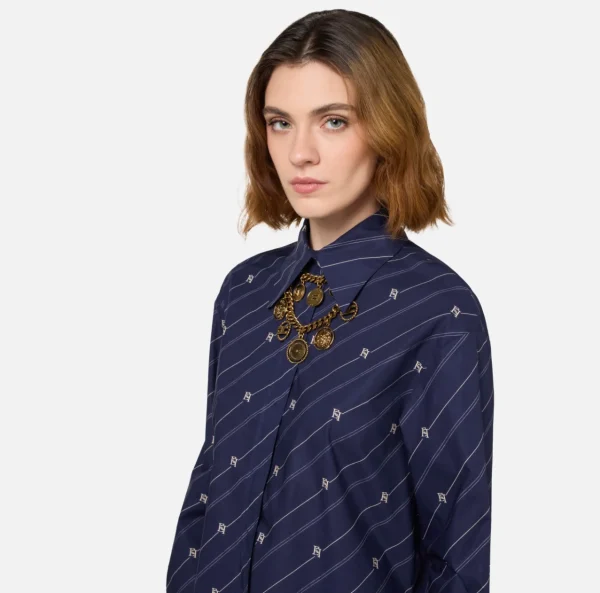 Elisabetta Franchi Bijoux^Collana Girocollo Con Doppio Filo Di Catena OroVintage
