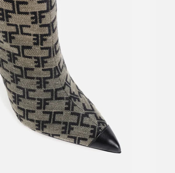 Elisabetta Franchi Stivali^Cuissardes Monogram Burro/Rosso