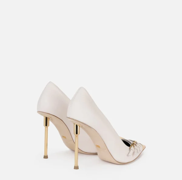 Elisabetta Franchi Décolleté^Décolleté in nappa con listini Burro