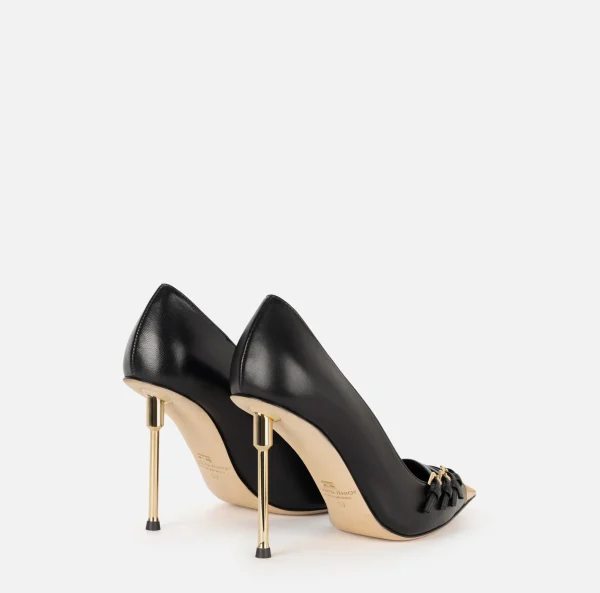 Elisabetta Franchi Décolleté^Décolleté in nappa con listini Nero