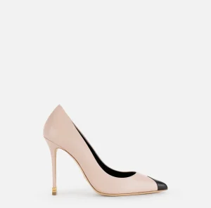 Elisabetta Franchi Décolleté^Décolleté in nappa con puntalino Étoile Carne/Nero