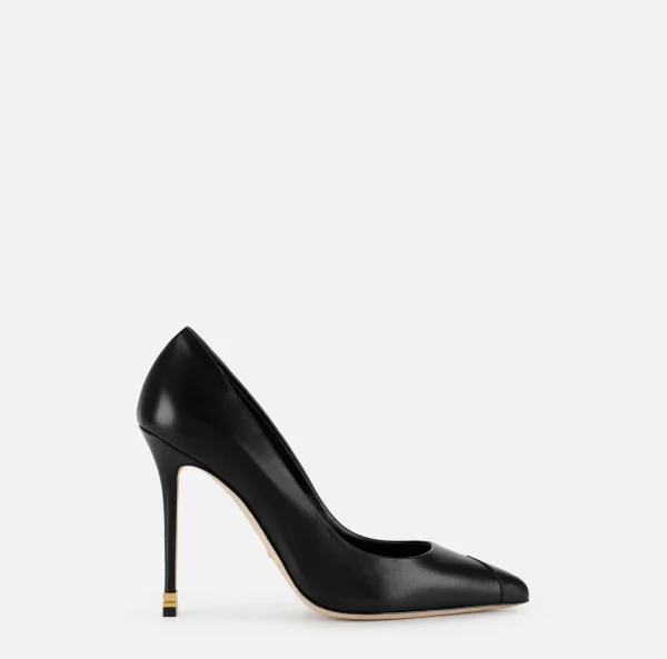 Elisabetta Franchi Décolleté^Décolleté in nappa con puntalino Étoile Nero