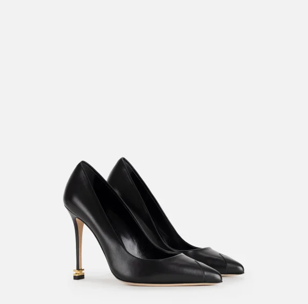 Elisabetta Franchi Décolleté^Décolleté in nappa con puntalino Étoile Nero