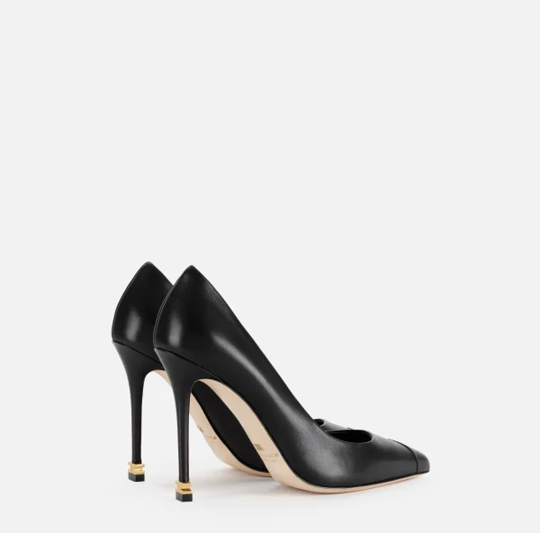 Elisabetta Franchi Décolleté^Décolleté in nappa con puntalino Étoile Nero