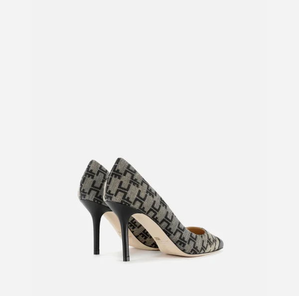 Elisabetta Franchi Décolleté^Decolleté Monogram Cammello/Blu