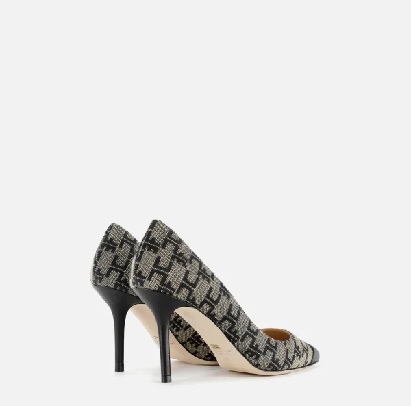 Elisabetta Franchi Décolleté^Decolleté Monogram Liquirizia/Nero