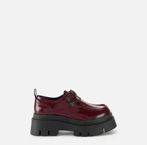 Elisabetta Franchi Sneakers E Scarpe Basse^Derby in pelle con plateau RougeNoir