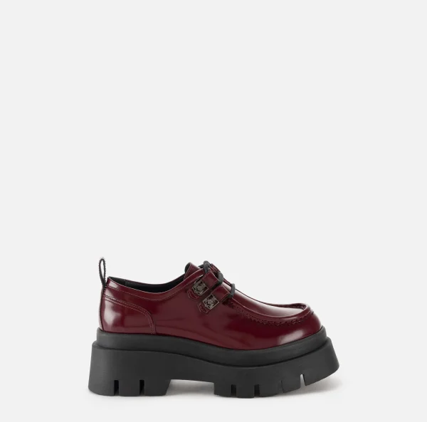 Elisabetta Franchi Sneakers E Scarpe Basse^Derby in pelle con plateau RougeNoir