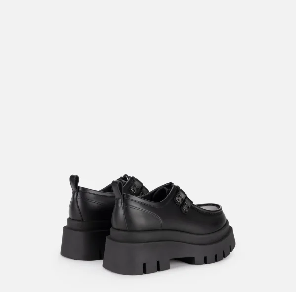 Elisabetta Franchi Sneakers E Scarpe Basse^Derby in pelle con plateau Nero